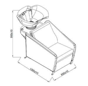 Fauteuil de lavage de luxe marron réglable sur mesure pour salon de coiffure avec bac en céramique intégré - Product Image 6