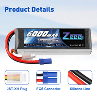 Zeee 11.1V 3S 6000mAh 60C Lipo Batterie EC5 Plug avec XT60 XT90 Connecteur 3S Lipo Batterie Pour RC Voiture Avion Camions Bateaux