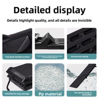 Escalier pliable antidérapant pour animaux NIUNIU, capacité 75 kg, en PP toutes saisons, portable pour voiture, camping-car, bus