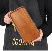 Plateaux de service carrés en bois écologiques, durables et antidérapants, directement de l'usine, pour la cuisine et la maison