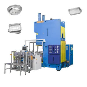 Disposable Meal Box Packaging Automatic Punching Machine High Speed Aluminum Foil Food Container Manufacturing Machine