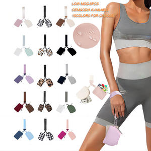 En stock Lulu Mini <span class=keywords><strong>porte</strong></span>-<span class=keywords><strong>monnaie</strong></span> pour femmes Sac à cartes portable et portefeuille de poignet de stockage bancaire avec fermeture à glissière Doublure en polyester - Product Image 5