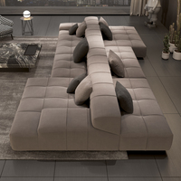 Canapé modulaire de luxe moderne, canapé sectionnel, design nordique, meubles de salon, ensemble de canapés en tissu velours