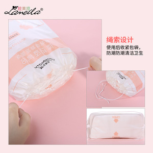 Discos de Algodón Lamella, 222 Unidades, Doble Cara, Algodón Puro, para Desmaquillar, Compresa Húmeda, Borde Prensado, Versión Rosa - Product Image 1