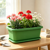 Jardinière carrée de haute qualité pour balcon, grande jardinière rectangulaire en plastique pour l'extérieur, pour les légumes