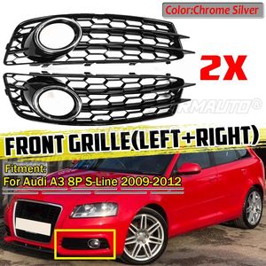 ตะแกรงครอบไฟตัดหมอกหน้าคู่ สำหรับ Audi A3 8P S-Line ปี 2009-2012  ตะแกรงกันชนหน้า ครอบไฟตัดหมอก - Product Image 1