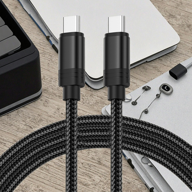 Fast Shipping 1m 3.3ft Nylon Braided USB C Cable 3A 60W Fast Charging Type C for Multifunction Use With Mobile Phone iphone