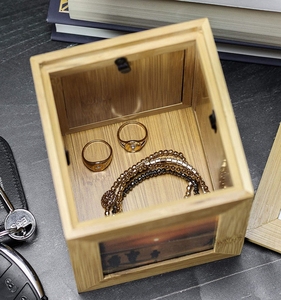 Cubo de fotos de bambú, marco de fotos, caja de fotografía, caja de recuerdo de madera, marco de fotos - Product Image 5
