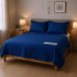 Cubrecama Ultraligero XL Cobalto Matrimonial de Poliéster Cosido Estilo Simple - Product Image 2