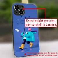 Coque de téléphone antichoc vierge pour sublimation DIY en TPU+PC pour 14/15/16 Pro Max et S25 Ultra, design 2D