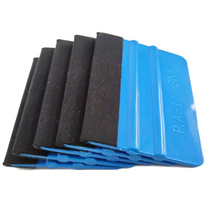 Raclette en vinyle bleu pour écran de <span class=keywords><strong>voiture</strong></span> 7,3*10CM, prix usine, pour impression de film de transfert, raclette souple en plastique et <span class=keywords><strong>feutre</strong></span> - Product Image 3