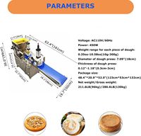 Machine Pneumatique Automatique pour Former les Tortillas, Pizzas, Crêpes, Pâtes à Pizza, Bases de Pain Pita et Naans