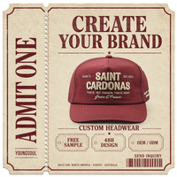 Gorra de Béisbol de Alta Calidad de 5 Paneles Sin Estructura, 100% Nailon Poliéster con Logotipo Bordado Personalizado, Gorra al por Mayor