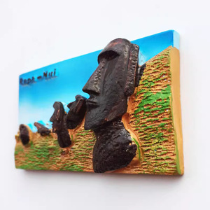 Kitchen Decoration Chile Fridge Magnet Souvenir Custom 3d Easter <strong>Island</strong> Travel Resin Customised Fridge Magnets for Refrigeratore - Product Image 3