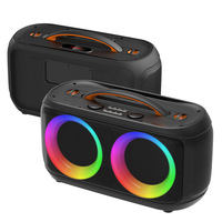 Lampu String Pesta dan Speaker Nirkabel Dual 6-inci Audio Factory untuk Speaker Plastik Portabel Luar Ruangan
