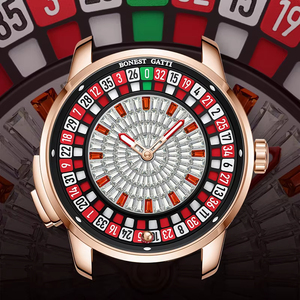 Relojes BG8004 con Diseño de Ruleta Europea, Esfera con Diamantes, Cristal de Zafiro, Relojes Mecánicos para Hombre - Product Image 3