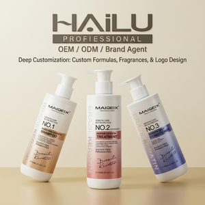 Shampooing et Après-Shampooing Capillaires à la Kératine pour Salons Professionnels, Traitement Lissant Brésilien à la Kératine, Marque Privée - Product Image 1