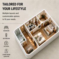 Maisonnette en forme de cabane Apple sur mesure, installation rapide, construction modulaire pour le glamping, les zones scéniques, les villas et les séjours en famille