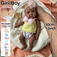 Mini poupées reborn en silicone 12 pouces Bettie, bébé Moneca anatomiquement correct avec cheveux implantés, cadeau de Noël, jeu d'imitation pour enfants