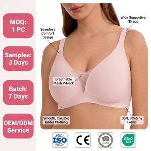 Soutien-gorge pour femme ODM/OEM réglable, tendance, <span class=keywords><strong>super</strong></span> push-up, sans couture, sans armatures, grande taille - Product Image 2