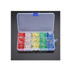 Led 5 Renk * 100 ADET = 500 ADET F5 5mm LED Diyot Işık Çeşitli Kit Kırmızı Yeşil Sarı Mavi Beyaz Karışık Renkli Işık LED DIY Kiti - Product Image 1