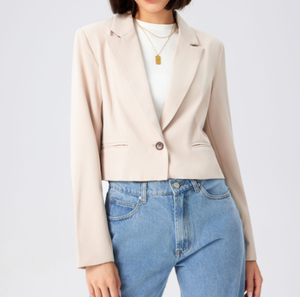 Giacca da donna Casual da ufficio a manica lunga con bottone singolo lavorato a maglia antirughe all'ingrosso - Product Image 2