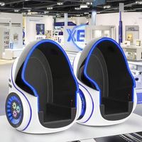 Chaise VR Egg 9D Cinema, sièges bleus, réalité virtuelle, lunettes 3D, simulateur de mouvement, machine de jeu d'arcade pour parc d'attractions