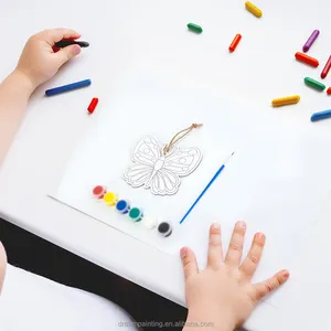 Am besten für Geschenk Kunst und Bastel bedarf vor gezeichnete Leinwand Panel Schmetterling DIY Leinwand Malerei Kit mit Farben für Kinder