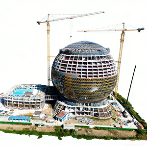 Ketinggian Maksimum 150m Tinggi Bebas 40m <span class=keywords><strong>Crane</strong></span> Menara Topkit QTZ63 5013 Kapasitas Angkat 5 ton Rentang Angkat 36.8m-50m <span class=keywords><strong>Crane</strong></span> Menara Topkit Konstruksi - Product Image 1