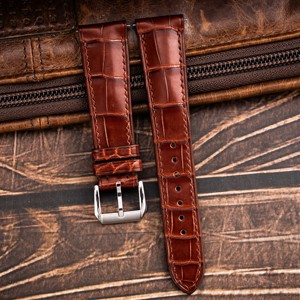 High-End Luxury Men's Water-Resistant Watch Band Handmade in Vietnam with Breathable Real Leather Strap and Custom Logo - Product Image 2