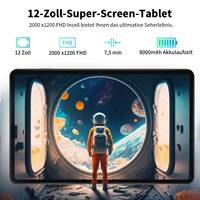 Nouvelle tablette Android M70 Trend puissante de 12 pouces, processeur T616 Octa Core, 4G LTE, écran IPS 2000*1200, 16 Go de RAM, 256 Go de ROM, batterie 8000 mAh, conforme RoHS, pour les entreprises