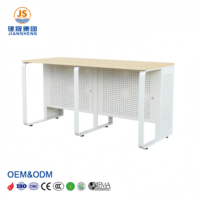 Bureau d'ordinateur en bois moderne pour laboratoire scolaire