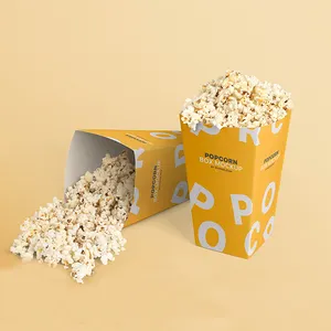 وجبة خفيفة دجاج نوجت بطباعة مخصصة كرتونية قابلة للطي Popcorn