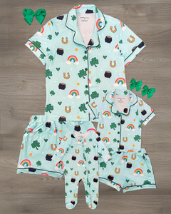 Wholesale Custom Casual Comfortable <strong>Family</strong> <strong>Matching</strong> Pajamas Set Print Short Sleeve <strong>PJs</strong> - Product Image 5