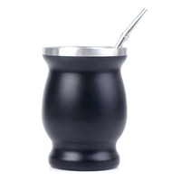 230ml 예르바 메이트 조롱박 찻잔 스테인레스 스틸 이중 벽 찻잔 세트 전통 메이트 컵