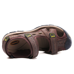 Sandales de plage en caoutchouc pour hommes, sports d'extérieur, bout fermé, cuir de vachette, OEM, pour hommes - Product Image 4