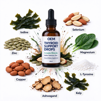 Complément alimentaire naturel en gouttes pour le soutien de la thyroïde, à base de minéraux complexes de haute qualité, en gros, marque privée OEM/ODM