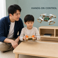 Kit de drone en bois DIY KOUYIKOU 2026, jouet volant télécommandé, ensemble de montage de quadricoptère, modèle éducatif STEM pour enfants