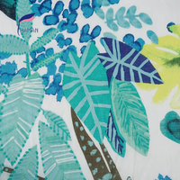 Tissu en coton peigné respirant, imprimé floral personnalisé pour les vêtements décontractés des enfants et des femmes