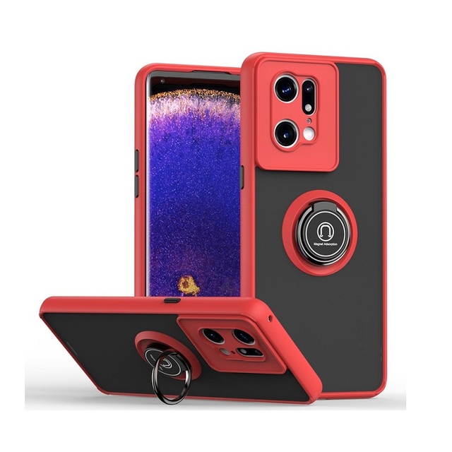 Shockproof Soft TPU PC Back Cover Magnetic Car Holder Mobile Phone Case Custom 2022 for Oppo Find X5 Pro Lite