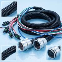 Kabel Harness Mesin Combine Harvester Tugas Berat Pipa Bergelombang IP67 Tahan Air Perakitan Kabel Mesin Pertanian OEM