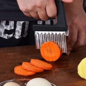 Cuchillo manual ondulado para cortar patatas, verduras y frutas en rodajas, picador de patatas, máquina para hacer patatas fritas - Product Image 5