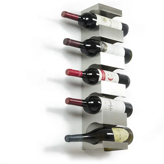 Stainless steel wall mount wine rack Wall wine holder display metal wine rack decoration for home
