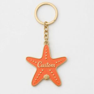 Llavero de Estrella de Mar Personalizado de Alta Calidad al por Mayor, Llaveros de Criaturas Marinas, Recuerdo Turístico Oceánico, Llavero Decorativo de Metal - Product Image 3