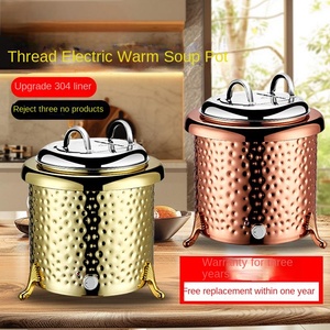 หม้อต้มน้ำซุปไฟฟ้าลายค้อนสุดหรูอุปกรณ์ทำอาหารในเชิงพาณิชย์ทำจากสเตนเลสใช้ในร้านอาหาร - Product Image 2