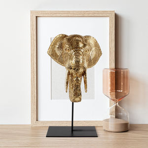 Luz nórdica lujo oro resina elefante <span class=keywords><strong>restaurante</strong></span> decoración pieza probóscide cabeza de elefante decoración del hogar - Product Image 6