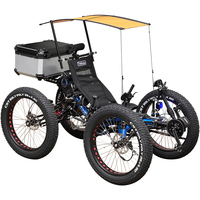 Quadricycle électrique tout-terrain ultime à 4 roues motrices |   Tricycle tout-terrain robuste à pneus larges |   Vélo électrique à quatre roues motrices TrikExplor