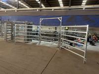 Panneau de clôture pour bétail en fer galvanisé de 6 pieds, enclos pour bétail, chevaux et moutons, facile à assembler