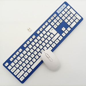 Nhà Máy bán hàng trực tiếp nhà văn phòng máy tính xách tay Máy tính để bàn không dây bàn phím chuột đặt 2.4G màng hoạt động màu sô cô la nguồn - Product Image 4