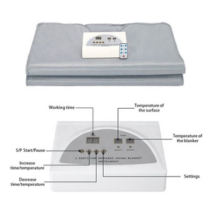 Couverture de sauna professionnelle pour le corps, couverture de sauna spa à 1 zone avec fermeture éclair et trous pour les bras - Product Image 1